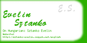 evelin sztanko business card